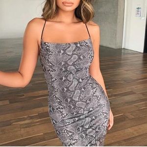 Tiger Mist snakeskin print mini dress - size small